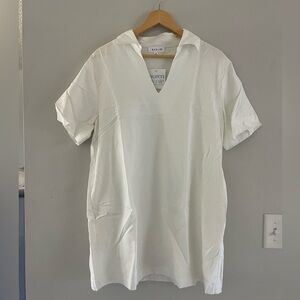 Mable White Through The Cloud Linen Mini Dress